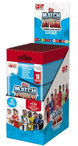 Bundesliga Match Attax 24/25 – Powerpack Display Box (14 Powerpacks, je 18 Karten, inkl. Limited Editions & Sonderkarten) + Heartforcards® Versandschutz von HEART FOR CARDS