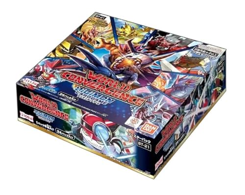 Digimon Card Game - BT21 World Convergence Display (EN) – 24 Boosterpacks + Heartforcards® Versandschutz von HEART FOR CARDS