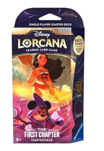 Disney LORCANA - The First Chapter Starter Deck - Englisch + Heartforcards® Versandschutz (Amber/Amethyst) von HEART FOR CARDS
