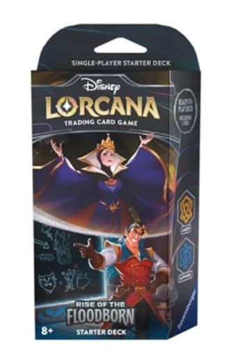Disney Lorcana - Rise of The Floodborn - Starter Deck - ENGLISCH + Heartforcards® Versandschutz (Amber & Sapphire) von HEART FOR CARDS