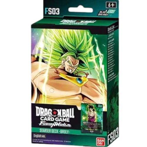 Dragonball Fusion World - Starter Deck - Englisch - direkt spielbereites Deck + Heartforcards® Versandschutz (Broly (FS-03)) von HEART FOR CARDS