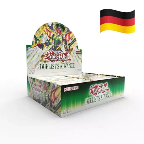 Duelist’s Advance Display – Deutsche Ausgabe | 24 Booster à 9 Karten | Yu-Gi-Oh! Trading Card Game + Heartforcards® Versandschutz von HEART FOR CARDS