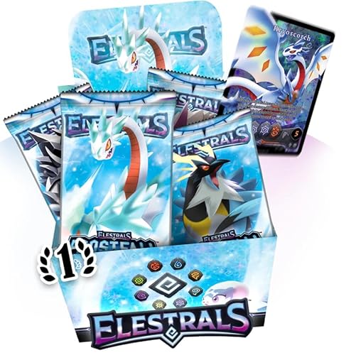 Elestrals Frostfall Booster Box 1st Edition – 36 Booster Packs + Full-Art Kryoscorch – Neue Frost- & Dual-Element-Karten – Sammelkarten TCG – Chance auf Stellar Rare! + Heartforcards® Versandschutz von HEART FOR CARDS