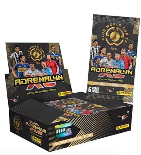 FIFA Club World Cup 2025 TC – Display mit 24 Boostern – Adrenalyn XL Trading Cards – Panini Klub-WM Kollektion + Heartforcards® Versandschutz von HEART FOR CARDS