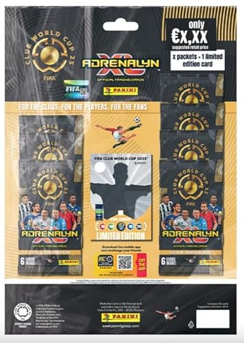 FIFA Club World Cup 2025 TC – Multipack – 6 Booster + 1 Limited Edition Card – Adrenalyn XL + Heartforcards® Versandschutz von HEART FOR CARDS