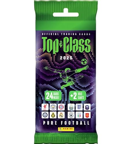 FIFA Top Class 2025 Adrenalyn XXL Fat Pack – 24 Karten + 2 Holo Giant Cards + Heartforcards® Versandschutz von HEART FOR CARDS