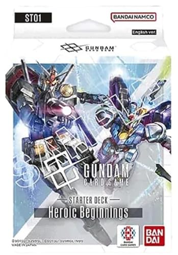 Gundam Card Game Starter Deck ST01: Heroic Beginnings (Blue) – Englisch + Heartforcards® Versandschutz von HEART FOR CARDS
