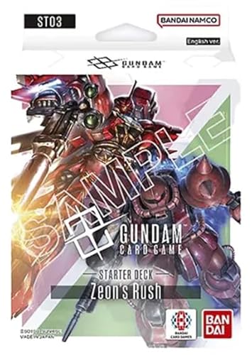 Gundam Card Game Starter Deck ST03: Zeon’s Rush (Rot/Grün) – Englisch + Heartforcards® Versandschutz von HEART FOR CARDS
