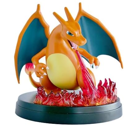 HEART FOR CARDS Glurak Figur 16 cm aus der Glurak-ex Super Premium Kollektion Figure| Dynamisches Design mit Feuer-Attacke & Kartenhalter Action Sammelfigure Geschenkidee Charizard von HEART FOR CARDS