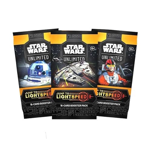 Jump to Lightspeed Star Wars: Unlimited | 3X Boosterpack (Englisch) | 16 Karten | Mit Heartforcards® Versandschutz von HEART FOR CARDS