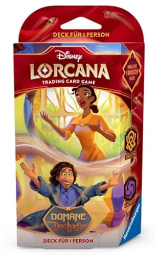 Lorcana – Reign of Jafar: 1x Starter Deck Tiana & Bruno Amber/Amethyst (Englisch) + Heartforcards® Versandschutz von HEART FOR CARDS