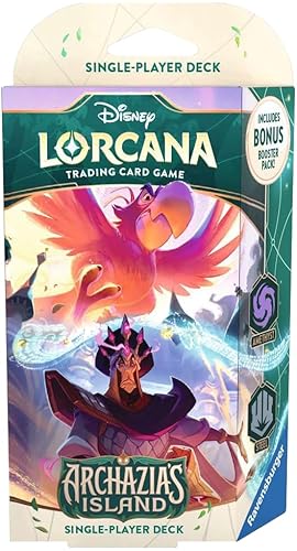 Lorcana TCG – Archazia's Island Starterdeck Amethyst & Steel | 60 Karten (Englisch) + Booster & Zubehör | Einzelspieler-Deck von HEART FOR CARDS