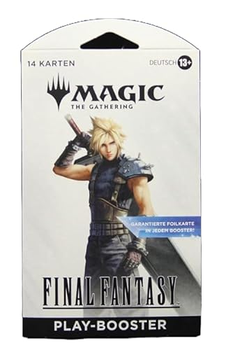 Magic The Gathering: FINAL Fantasy Sleeved Play Booster (Deutsch) – 14 Karten inkl. Foil – MTG x Final Fantasy + Heartforcards® Versandschutz von HEART FOR CARDS