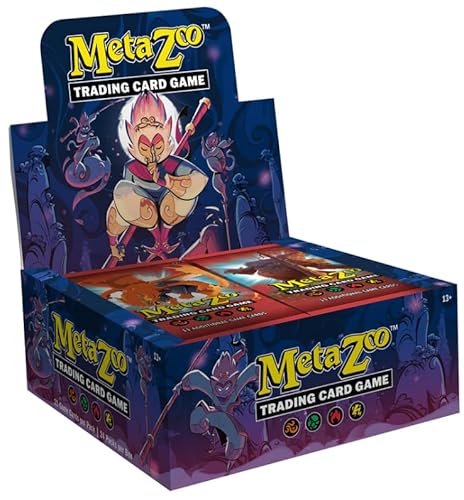 MetaZoo TCG – Base Set Booster Box (24 Packs) – Deutsch – 11 Spielkarten + 1 Aura/Token pro Pack – Sammelkartenspiel mit Kryptiden + Heartforcards® Versandschutz von HEART FOR CARDS