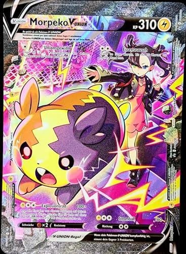 Morpeko V-Union SWSH287–290 – Oversize XXL Promo Karte (Deutsch) + Heartforcards® Versandschutz von HEART FOR CARDS