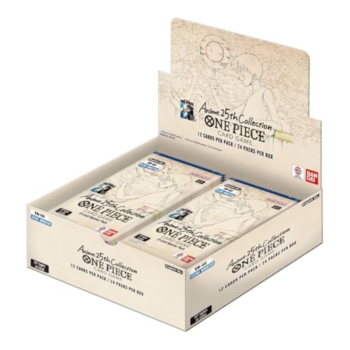 ONE PlECE Card Game EB02 – Anime 25th Collection Display (Englisch) – 24 Booster mit je 6 Karten – Jubiläums-Edition + Heartforcards® Versandschutz von HEART FOR CARDS