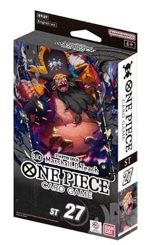 ONE PlECE Card Game: Starter Deck – Black Marshall D. Teach [ST-27] (Englisch) + Heartforcards® Versandschutz von HEART FOR CARDS