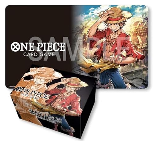 One Piece Card Game - Spielmatte und Deck Box (Schatztruhe) - Set + Heartforcards® Versandschutz (Monkey D. Luffy/Ruffy) von HEART FOR CARDS