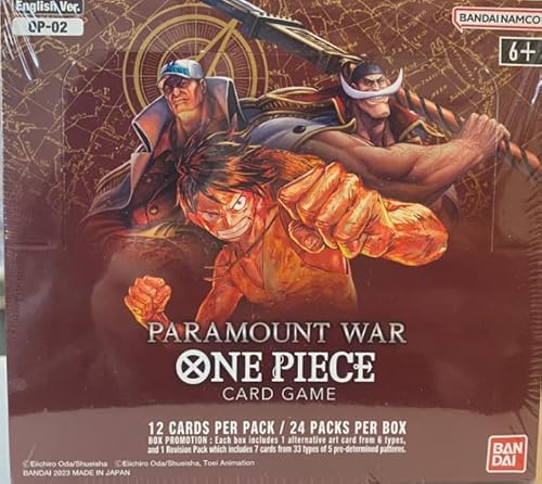 One Piece - Paramount War - Display (24 Booster Packs) - Englisch - OVP (Originalverpackt) + Heartforcards® Versandschutz von HEART FOR CARDS