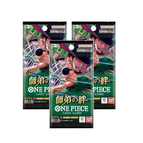 One Piece TCG – OP-12 Bonds of Master and Disciple – Booster mit 12 Karten - JAPANISCH + Heartforcards® Versandschutz (3 Booster) von HEART FOR CARDS