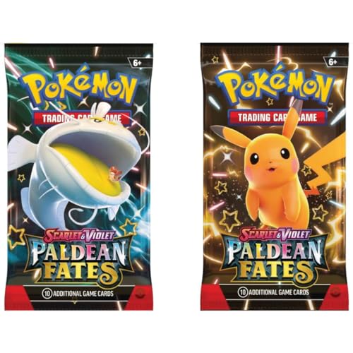 Paldean Fates 4.5 - Booster Packs - mit 10 brandneuen Brandneuen Karten - ENGLISCH + Heartforcards® Versandschutz (2 Booster) von HEART FOR CARDS