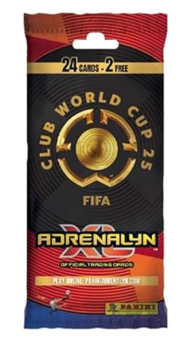 Panini FIFA Club WM 2025 Trading Cards – 1x Fat Pack – Adrenalyn XL Kollektion – Klub-Weltmeisterschaft 2025 + Heartforcards® Versandschutz von HEART FOR CARDS