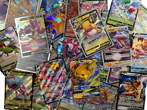 Pokemon 3 zufällige V/GX/EX/VMAX/Vstar Ultra Rare sehr seltene Karten + 1 Heartforcards Toploader von HEART FOR CARDS