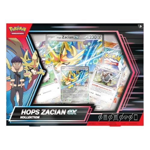Pokémon Hops Zacian-ex Kollektion | Deutsch | Mit 4 Boosterpacks, Promokarten & XL-Karte – Das Galar-Duo vereint! Pokémon Hops Zacian-ex Kollektion | Deutsch | Mit 4 Boosterpacks, Promokarten & XL-Karte – Das Galar-Duo vereint! von HEART FOR CARDS