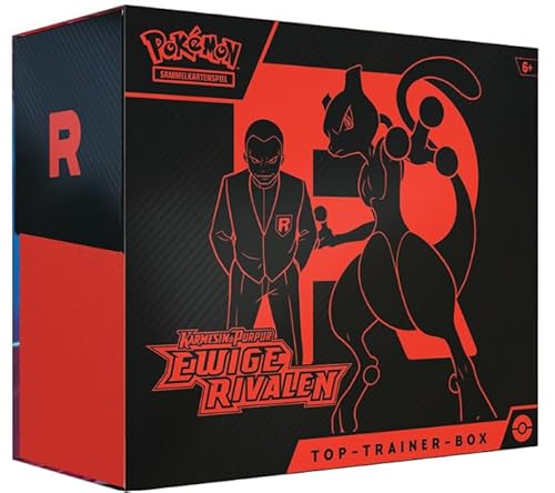 Pokémon Karmesin & Purpur 10: Ewige Rivalen – Top-Trainer-Box (Deutsch) mit 9 Boostern & Zubehör + Heartforcards® Versandschutz von HEART FOR CARDS