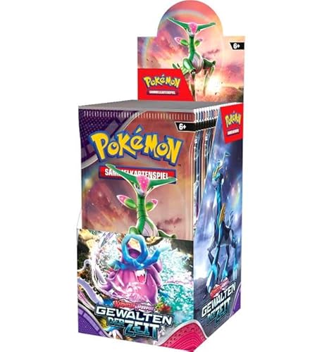 Pokémon Karmesin & Purpur Gewalten der Zeit | Display mit 18 Booster Packs | 180 Karten | Deutsch + Heartforcards® Versandschutz von HEART FOR CARDS