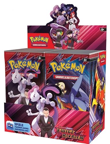 Pokémon Karmesin & Purpur KP10: Ewige Rivalen – 36 Boosterpacks Display (Deutsch) – Erweiterung mit Team Rocket + Heartforcards® Versandschutz von HEART FOR CARDS