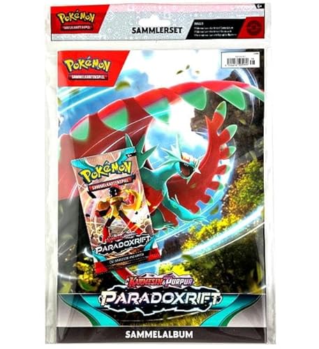 Pokémon Karmesin & Purpur Paradoxrift Sammler-Kit – Album + Booster + Poster (DE) + Heartforcards® Versandschutz von HEART FOR CARDS
