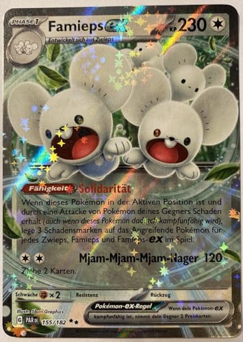 Pokémon Karte Famieps ex – 155/182 – Paradoxrift – Double Rare – Deutsch – Boosterfrisch + Heartforcards® Versandschutz von HEART FOR CARDS