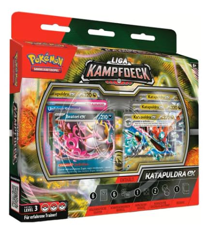Pokémon Liga-Kampfdeck Katapuldra ex (DE) – 60-Karten Deck inkl. Zubehör – Spielbereit & turnierfähig + Heartforcards® Versandschutz von HEART FOR CARDS