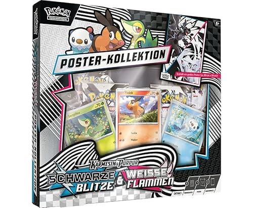 Pokémon Poster-Kollektion Schwarze Blitze/Weiße Flammen (DE) + Heartforcards® Versandschutz von HEART FOR CARDS