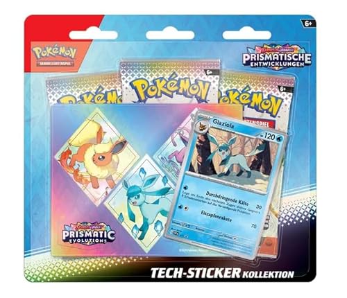 HEART FOR CARDS Prismatische Entwicklungen Tech-Sticker-Kollektion DEUTSCH | Pokémon Karmesin & Purpur | 3 Boosterpacks + Promo-Karte + Tech-Stickerbogen + Heartforcards Versandschutz von HEART FOR CARDS