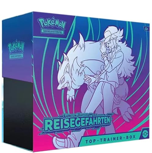 Reisegefährten Top-Trainer-Box - Pokémon Karmesin & Purpur | Deutsch | 9 Boosterpacks + Zubehör & Promo-Karte | TCG Sammlerbox Reisegefährten Top-Trainer-Box - Pokémon Karmesin & Purpur | Deutsch | 9 Boosterpacks + Zubehör & Promo-Karte | TCG Sammlerbox von HEART FOR CARDS