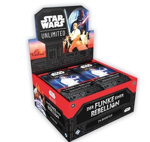 Star Wars: Unlimited - Der Funke Einer Rebellion - Display mit 24 Boostern a 16 Karten - DEUTSCH + Heartforcards® Versandschutz von HEART FOR CARDS