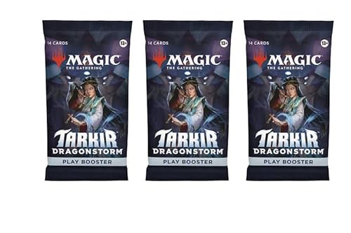 Tarkir: Dragonstorm – 3X Play-Booster | Englisch | 14 Spielkarten | Magic: The Gathering MTG | Draft- & Set-Booster kombiniert Tarkir: Dragonstorm – 3X Play-Booster | Englisch | 14 Spielkarten | Magic: The Gathering MTG | Draft- & Set-Booster kombiniert von HEART FOR CARDS
