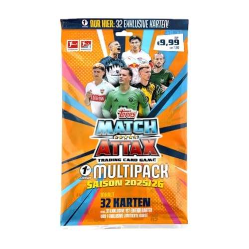 Topps Bundesliga Match Attax 2025/26 – 1st Edition Multipack – 32 Karten inkl. 1 exklusiver Limited Edition Karte Topps Bundesliga Match Attax 2025/26 – 1st Edition Multipack – 32 Karten inkl. 1 exklusiver Limited Edition Karte von HEART FOR CARDS