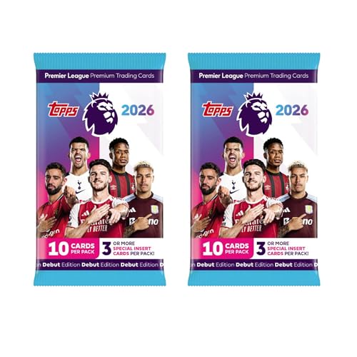 Topps Premier League 2025/26 – Debüt-Edition | 2X Boosterpacks à 10 Karten | Fußball-Sammelkarten | Mit Heartforcards® Versandschutz von HEART FOR CARDS
