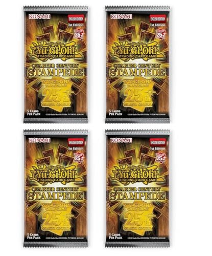 Yu-Gi-Oh! Rarity Collection 4 – Quarter Century Stampede | 4X Boosterpacks | Englisch | Jubiläumsedition 2025 von HEART FOR CARDS