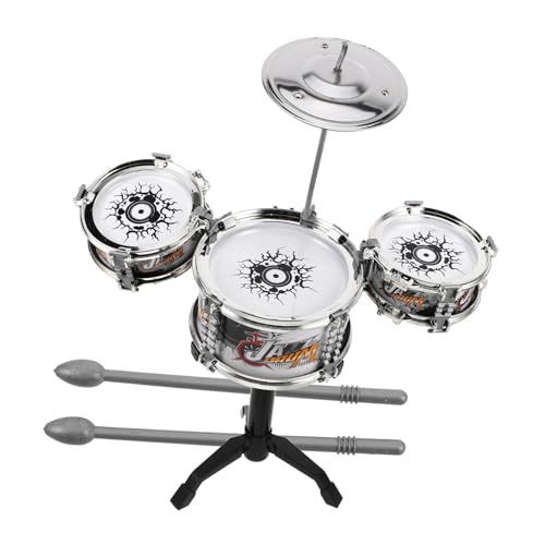 HEATSHAKING 1 Satz Satz Mini-Schlagzeug Kleinkinderinstrumente früh Musikspielzeug Kindertrommel Bausatz trommeln -Trommeln Plastik Schwarz von HEATSHAKING