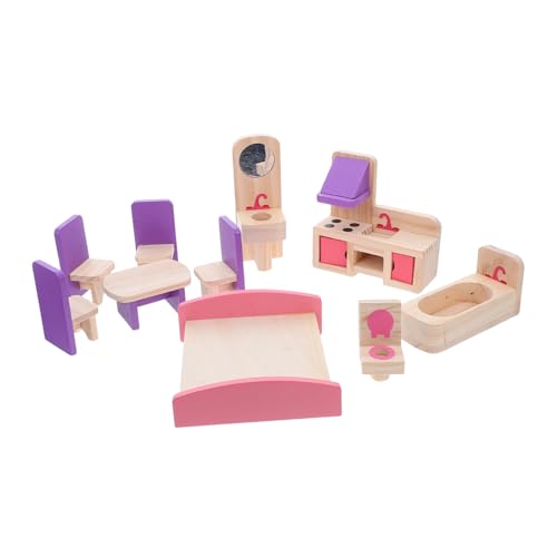 HEATSHAKING 1 Set Puppenhausmöbel-Set: DIY-puppenhausmöbel-bausatz Aus Holz, Miniatur-puppenhauszubehör Für Kinder, Stimuliert Kreativität Und Praktische Fähigkeiten von HEATSHAKING