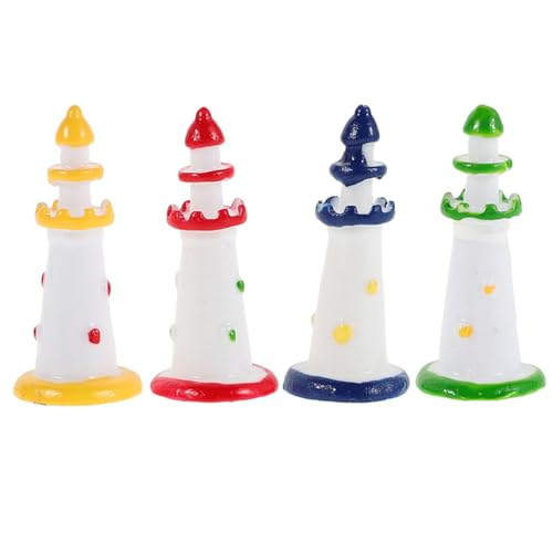 HEATSHAKING 12stücke Teiliges Fischtank-dekorationsset Mini-Leuchtturm Ornament Aus Harz Für Mikrolandschaften Nautische Aquarien-Dekoration Unter Wasser Szenerie Für Zuhause Und Büro von HEATSHAKING