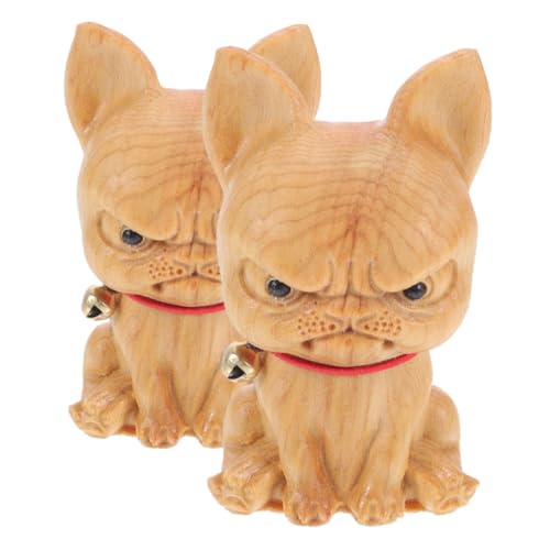 HEATSHAKING 2 Stück Geschnitzte Tierornamente handgemachtes Haustier Bulldogge-Ornament Bulldog Dekofigur Handgefertigte Tierfiguren Holzschnitzerei mit Tierornamenten Holztiere schnitzen HEATSHAKING 2 Stück Geschnitzte Tierornamente handgemachtes Haustier Bulldogge-Ornament Bulldog Dekofigur Handgefertigte Tierfiguren Holzschnitzerei mit Tierornamenten Holztiere schnitzen von HEATSHAKING