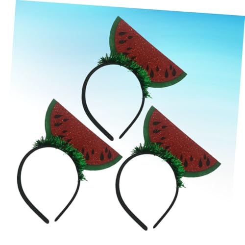 HEATSHAKING 3 Stück Wassermelonen Design Stirnbänder Leichtes Stylisches Haar Accessoire für Damen Party Cosplay Dekoration Festival Kopfbedeckung von HEATSHAKING