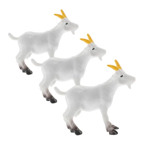 HEATSHAKING 3 Stück Ziegenmodell-Ornamente Miniatur-ziegenfiguren Schäferhund Hundelammspielzeug Schaf Simuliertes Ziegentierprobenmodell Lamm-Ornament Weiß PVC HEATSHAKING 3 Stück Ziegenmodell-Ornamente Miniatur-ziegenfiguren Schäferhund Hundelammspielzeug Schaf Simuliertes Ziegentierprobenmodell Lamm-Ornament Weiß PVC von HEATSHAKING