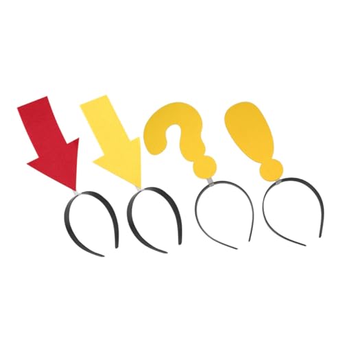 HEATSHAKING 4 -stirnbänder: Lustige Haarreifen Mit Frage- Und Ausrufezeichen – Haar-accessoires Für Geburtstagspartys Und Festivals – Einzigartige Party-dekorationen Für Fotos von HEATSHAKING