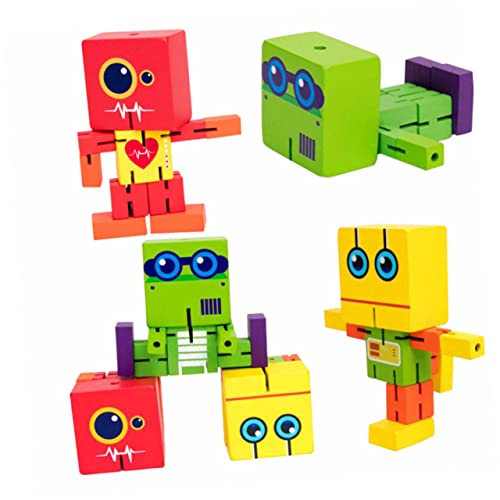 HEATSHAKING Holzroboter Kreatives Blockspiel für Pädagogisches Puzzle Fördert Soziale Fähigkeiten Hand Augen Koordination und Denkvermögen aus Hochwertigem Holz Gefertigt Rot HEATSHAKING Holzroboter Kreatives Blockspiel für Pädagogisches Puzzle Fördert Soziale Fähigkeiten Hand Augen Koordination und Denkvermögen aus Hochwertigem Holz Gefertigt Rot von HEATSHAKING